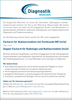 Doppel-Facharzt f&uuml;r Radiologie und Nuklearmedizin (m/w)