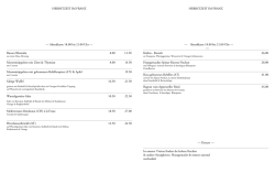 HERBSTZEIT IM FRANZ &mdash; Abendkarte 18.00 bis 21.00