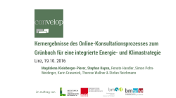 Kernergebnisse des Online-Konsultationsprozesses zum Grünbuch
