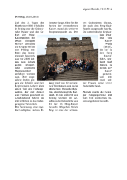 eigener Bericht, 19.10.2016 Dienstag, 18.10.2016