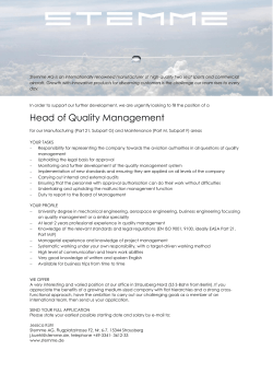 Head of Quality Management