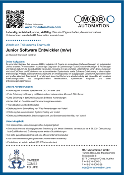 Junior Software Entwickler (m/w)