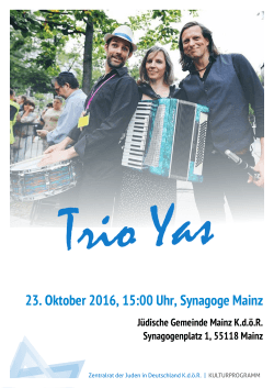 23. Oktober 2016, 15:00 Uhr, Synagoge Mainz