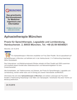 Aphasietherapie München