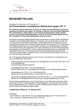 VLG beschliesst vorsorgliches Referendum gegen KP 17