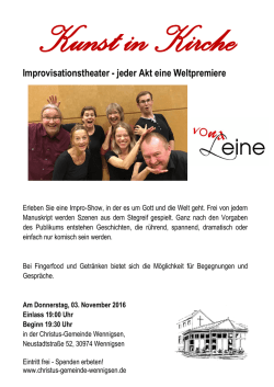 Improvisationstheater - jeder Akt eine Weltpremiere