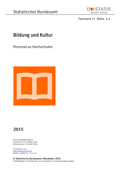 Personal an Hochschulen - Fachserie 11 Reihe 4.4