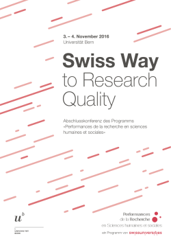 Swiss Way to Research Quality