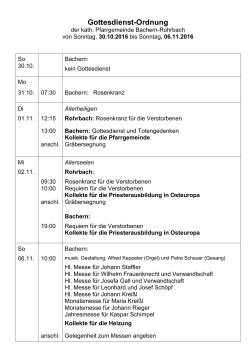 Gottesdienst-Ordnung - Pfarreiengemeinschaft Ottmaring