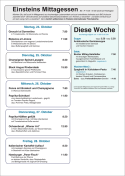 Diese Woche - Cafe Einstein