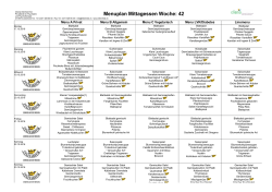 Menuplan KW 42 - Clienia Littenheid