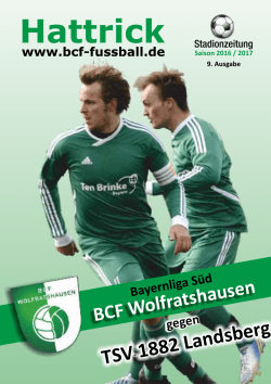 Oktober 2016 - BCF Wolfratshausen Fußball
