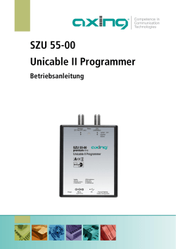 SZU 55-00 Unicable II Programmer - download.axing.com2016