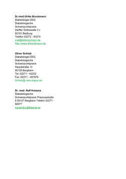 Dr.med.Ulrike Brockmann Diabetologie DDG Diabetologische
