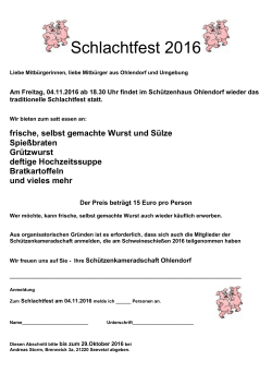 Schlachtfest 2007