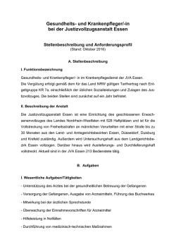 in bei der Justizvollzugsanstalt Essen - NRW