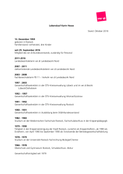 Lebenslauf Karin Hesse PDF