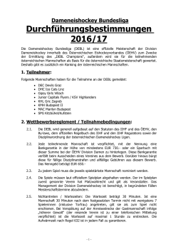 Durchf&uuml;hrungsbestimmungen der DEBL