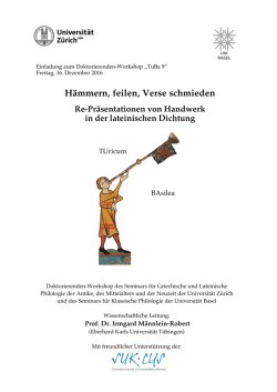 Einladung  - Seminar f&uuml;r Griechische und Lateinische