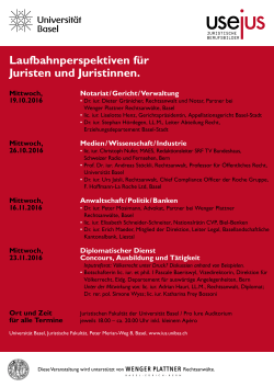 usejus Plakat 2016 - Juristische Fakultät Uni Basel