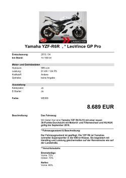 Detailansicht Yamaha YZF-R6R €,€* LeoVince GP Pro
