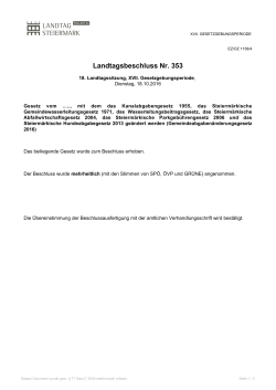 Landtagsbeschluss Nr. 353