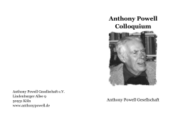 Anthony Powell Colloquium