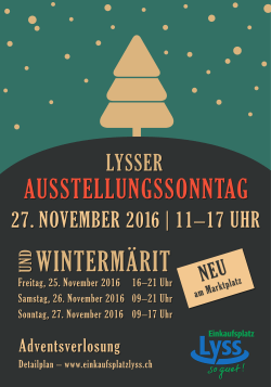 Lysser Ausstellungssonntag und Wintermärit