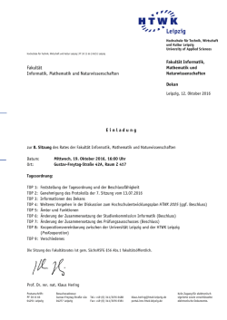 Einladung und Tagesordnungspunkte