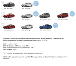 „Heissen Herbstpreisen“ auf die ganze BMW 1er, BMW 2er und