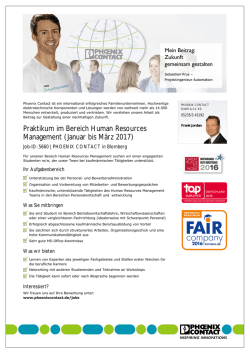 Praktikum im Bereich Human Resources Management (Januar bis