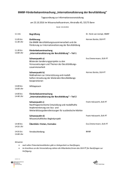 Internationalisierung der Berufsbildung