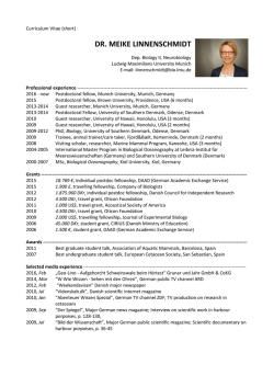 dr. meike linnenschmidt - Neurobiology