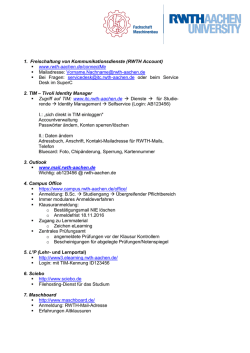 Informationen des Projekttags 2016