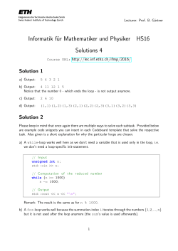 Informatik f&uuml;r Mathematiker und Physiker HS16 Solutions 4