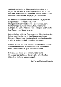Ein ganz gro&szlig;es, herzliches Dankesch&ouml;n