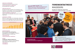 Informationsflyer zur Firmenkontaktmesse 2016