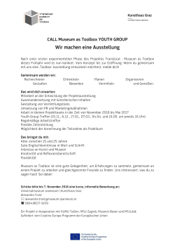 CALL - Universalmuseum Joanneum