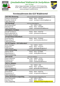 glv_vereinsadressen_okt_2016 - Grenzlandverband Waldviertel