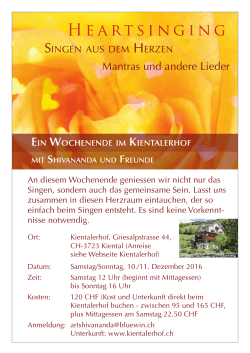 Heartsinging - Kientalerhof
