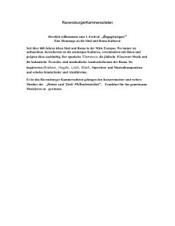 Festival_Begegnungen - Ravensburger Kammersolisten