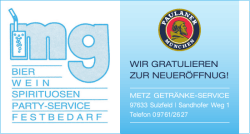 WIR GRATULIEREN ZUR NEUERöFFNUG!