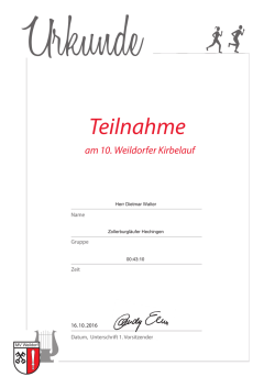 Teilnahme - Weildorfer Kirbelauf