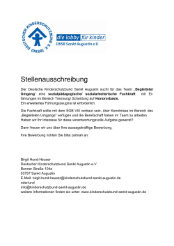 Stellenausschreibung - DKSB Sankt Augustin