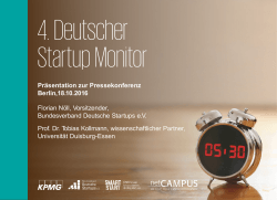 Präsentation Deutscher Startup Monitor 2016