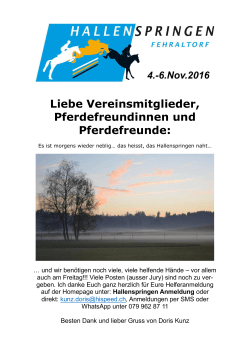 Helfer gesucht!