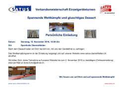 Einladung zum Dessertbuffet - Sportverein SATUS Oberentfelden