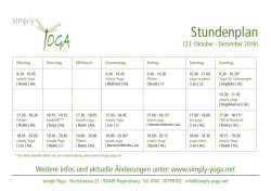 Stundenplan - simply Yoga Regensburg