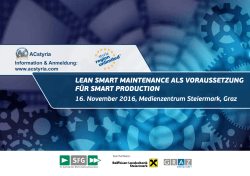 lean smart maintenance als voraussetzung für smart production