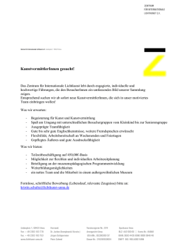 KunstvermittlerInnen gesucht!